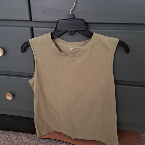 Olive Green 100% Cotton Set Loungewear Casualwear Size Small - Picture 3 of 8